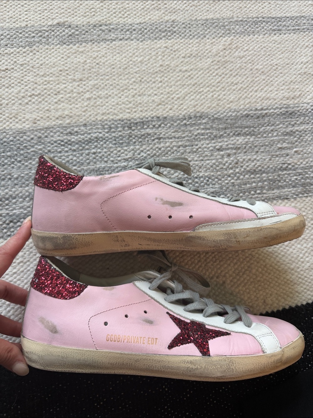 Golden Goose Rare Private Edition Super Star Glitter Star Sneaker - Picture 6 of 10